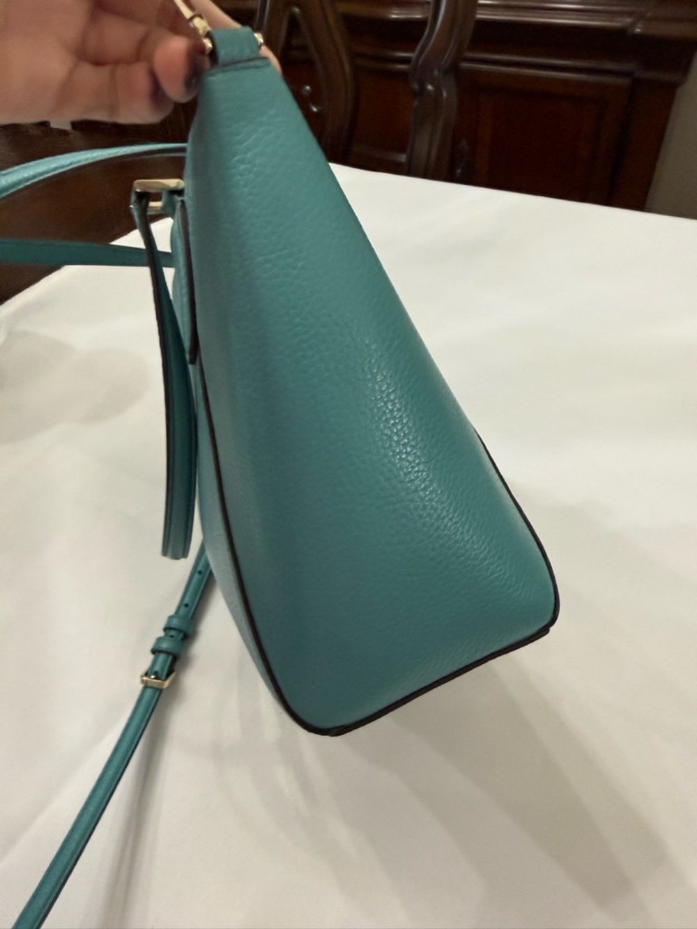 Kate Spade New York Turquoise Leather Satchel - Picture 4 of 10
